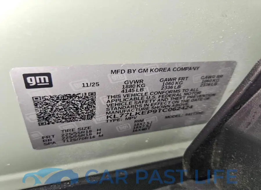 KL77LKEP9TC062424# 13