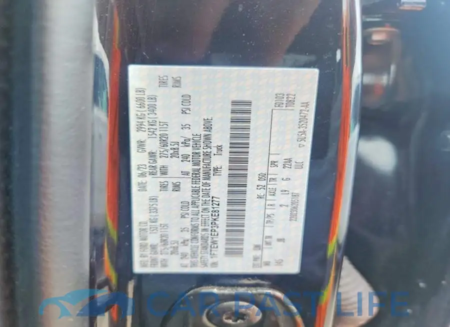 1FTEW1EP3PKE81277# 12