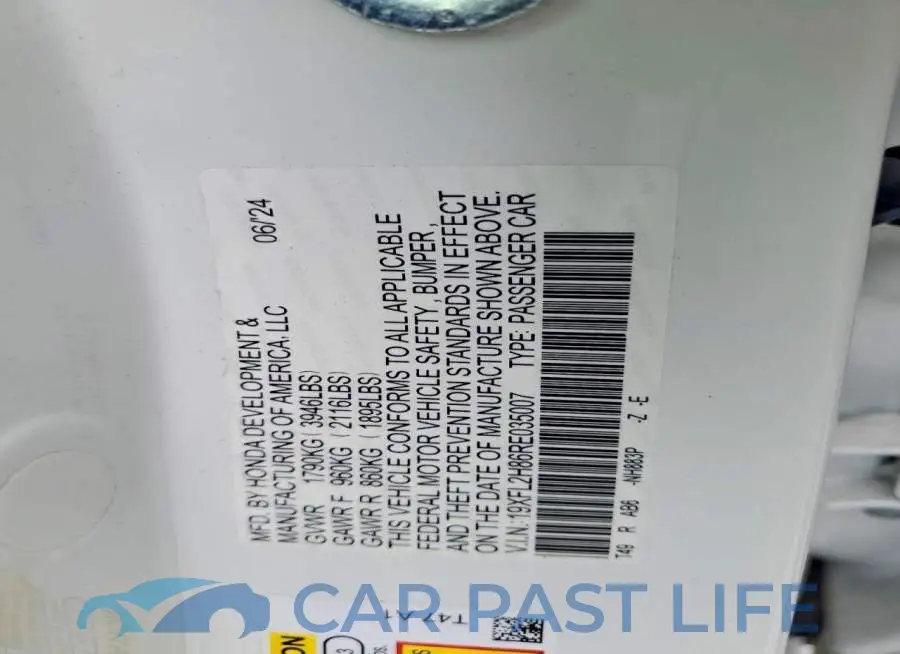 19XFL2H86RE035007# 12