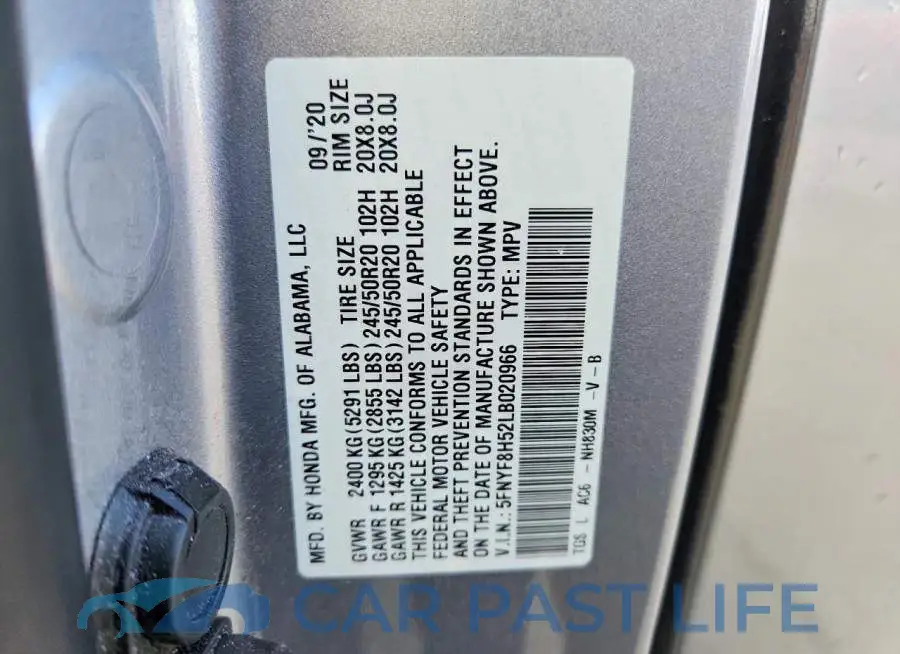 5FNYF8H52LB020966# 12