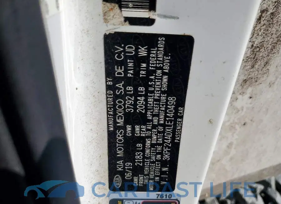 3KPF24ADXLE140498# 12