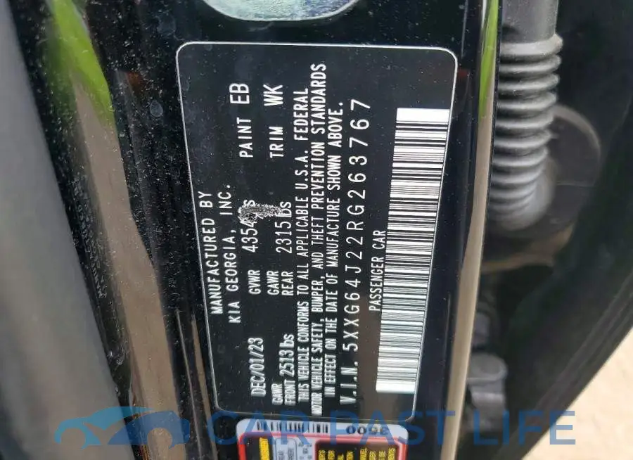 5XXG64J22RG263767# 12