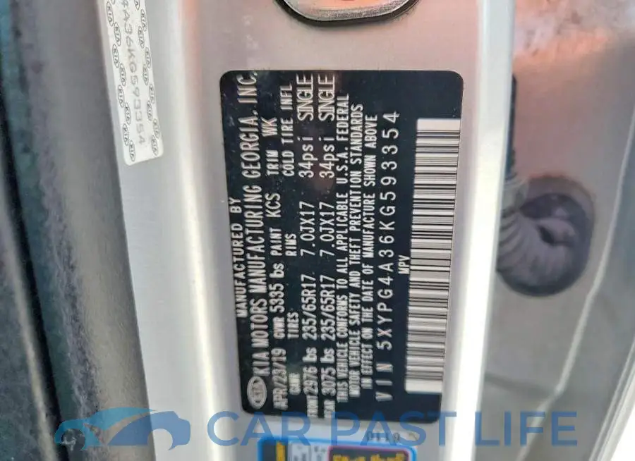 5XYPG4A36KG593354# 13
