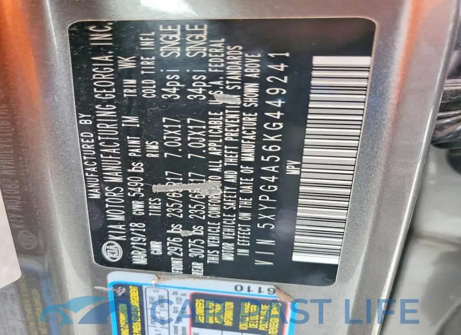 5XYPG4A56KG449241# 13