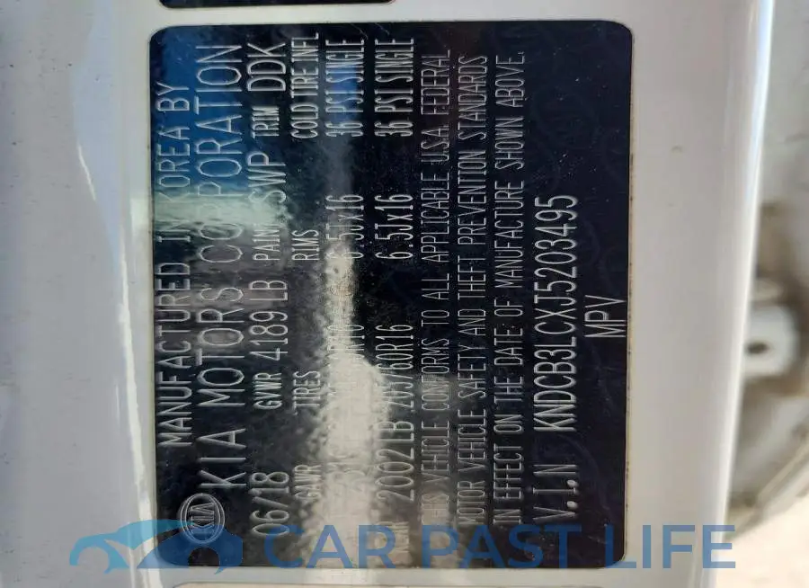 KNDCB3LCXJ5203495# 12