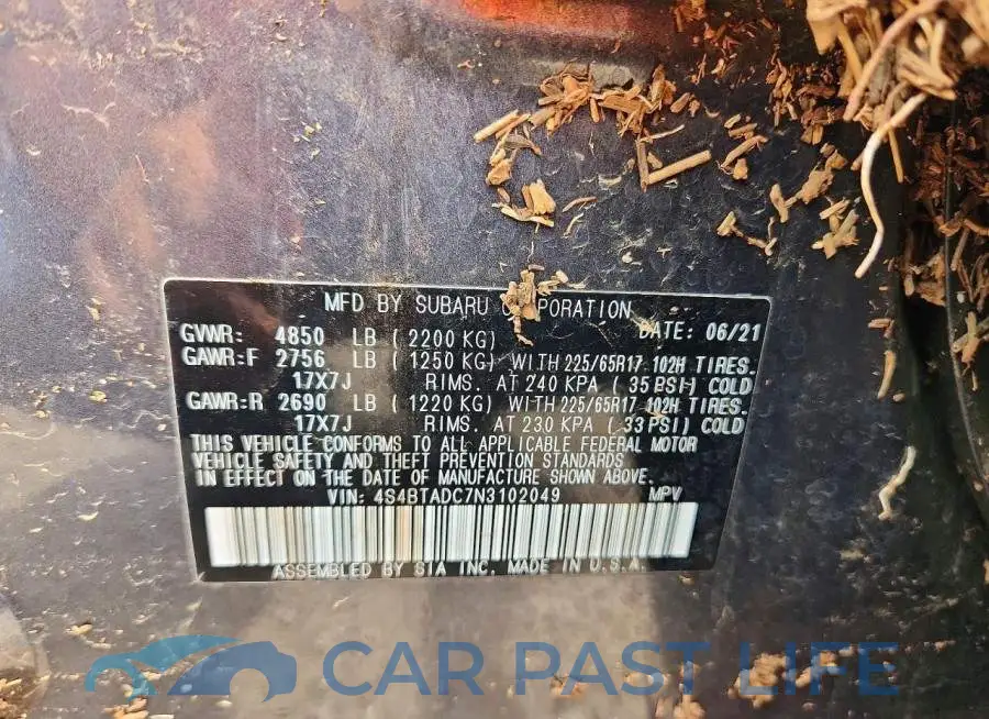 4S4BTADC7N3102049# 13