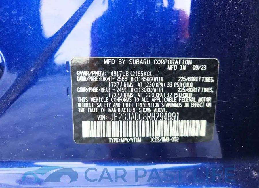 JF2GUADC8RH294891# 13