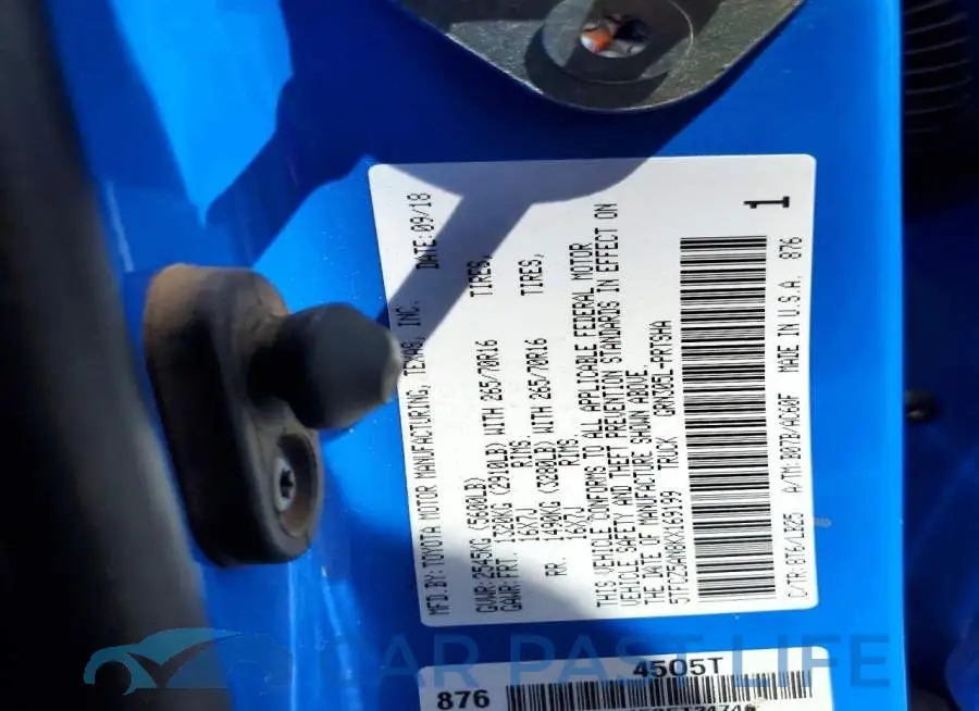 5TFCZ5AN8KX169199# 12