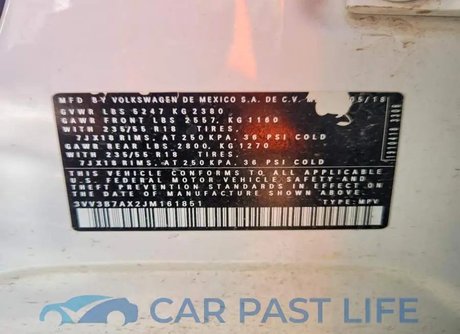 3VV3B7AX2JM161851# 13