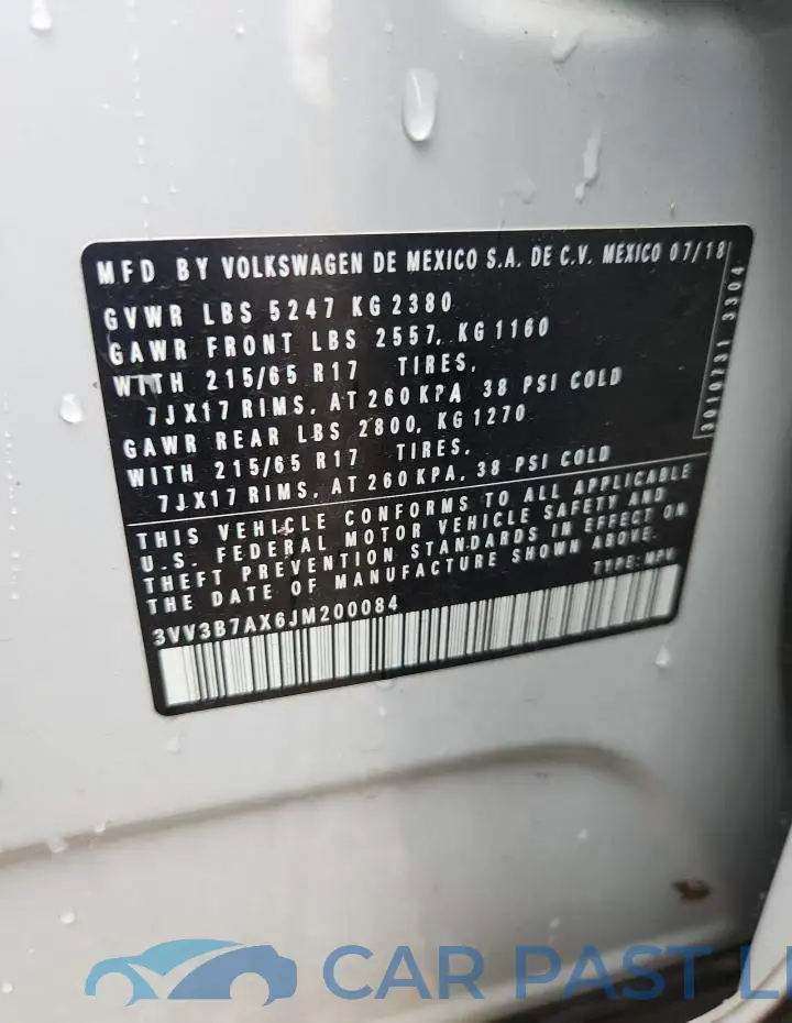 3VV3B7AX6JM200084# 12