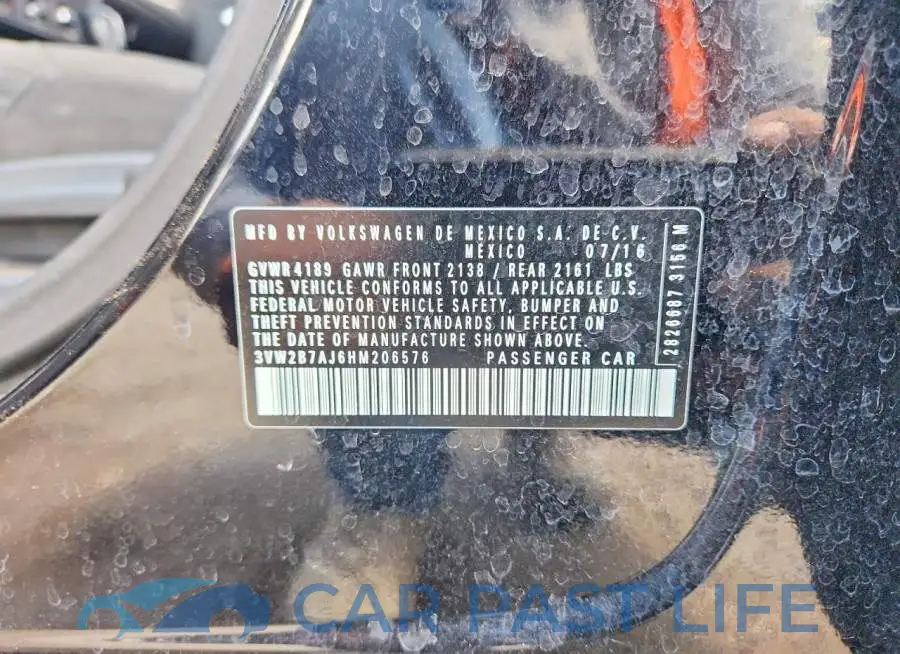 3VW2B7AJ6HM206576# 13