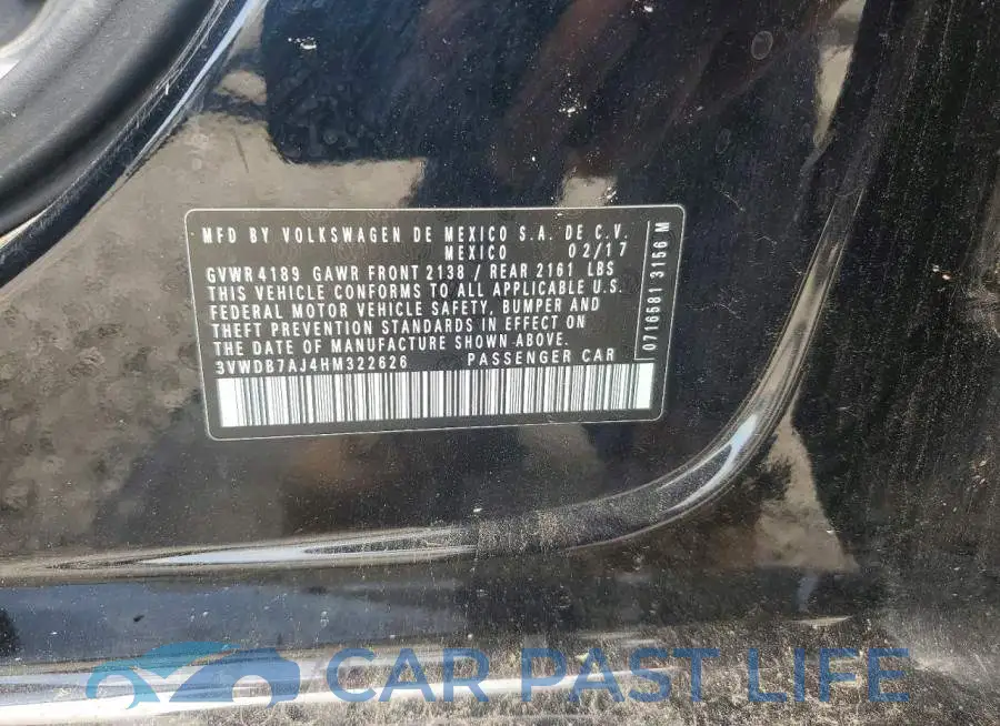 3VWDB7AJ4HM322626# 12