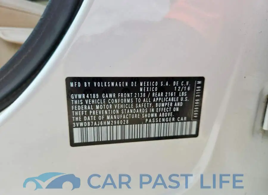 3VWDB7AJ6HM296028# 12
