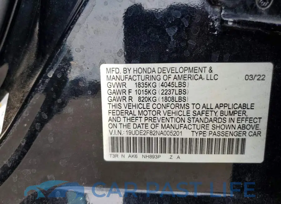 19UDE2F82NA005201# 12