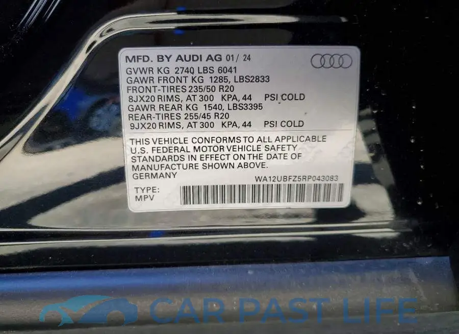 WA12UBFZ5RP043083# 13