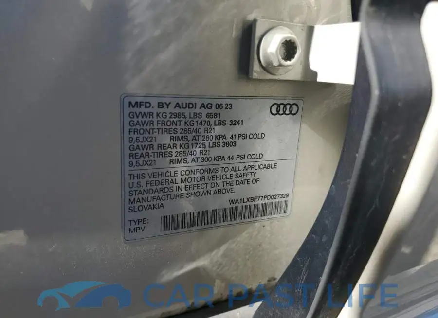 WA1LXBF77PD027329# 13