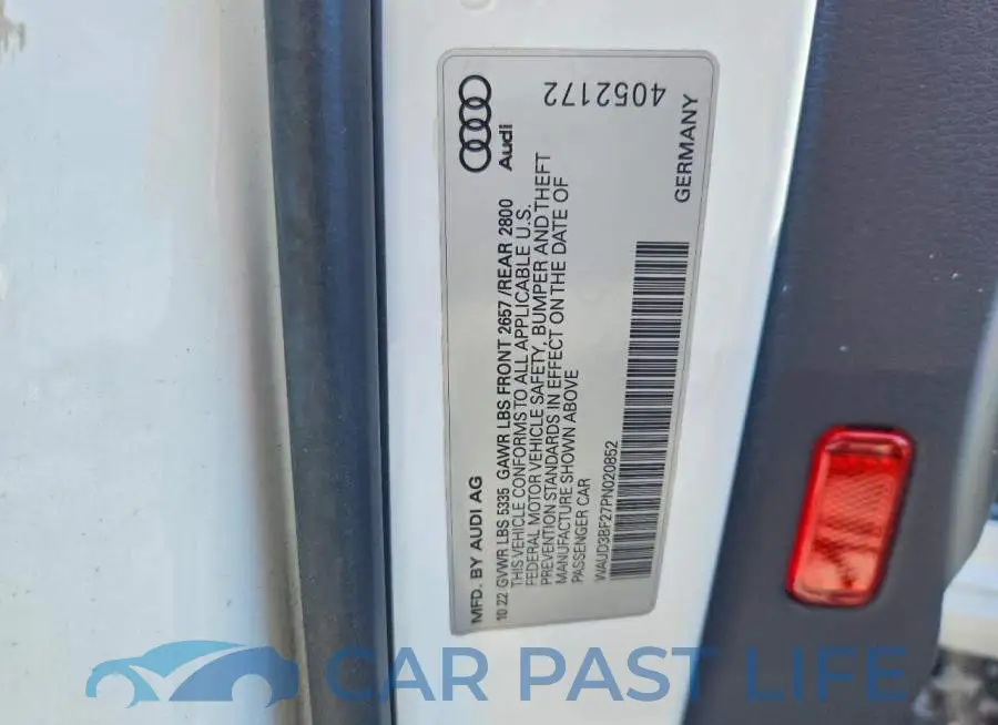 WAUD3BF27PN020852# 12
