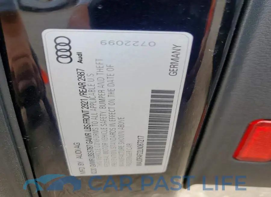 WAUDFAF22LN067217# 12