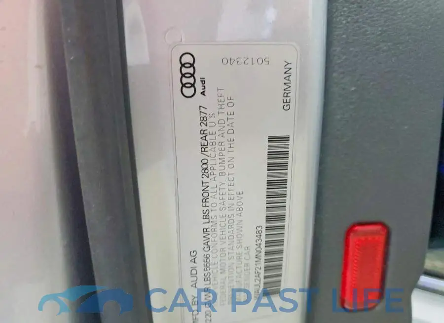 WAUL2AF21MN043483# 12