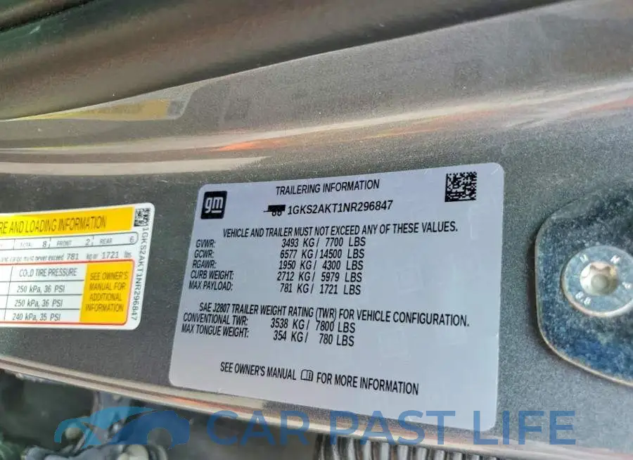 1GKS2AKT1NR296847# 12