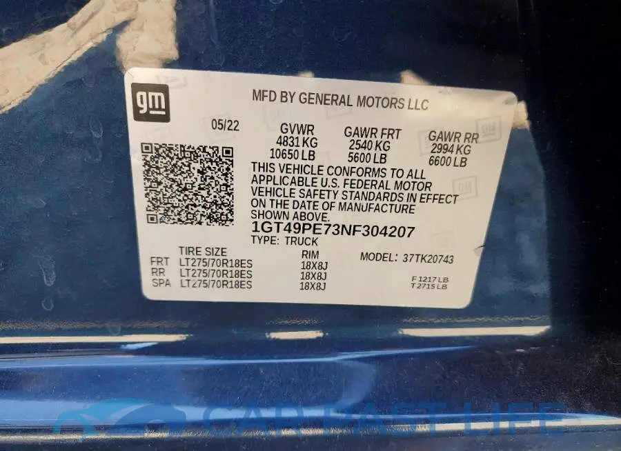 1GT49PE73NF304207# 12