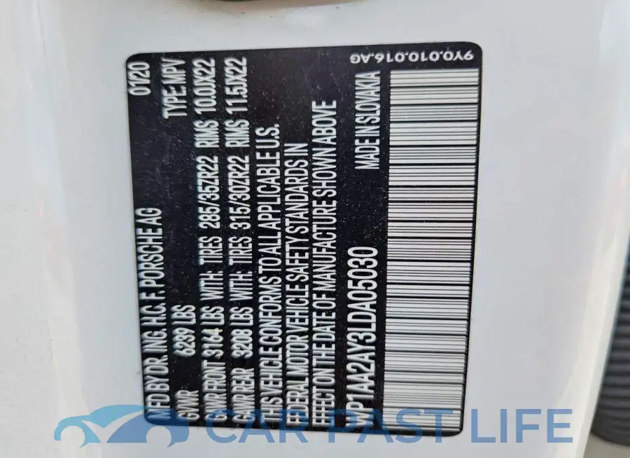 WP1AA2AY3LDA05030# 13