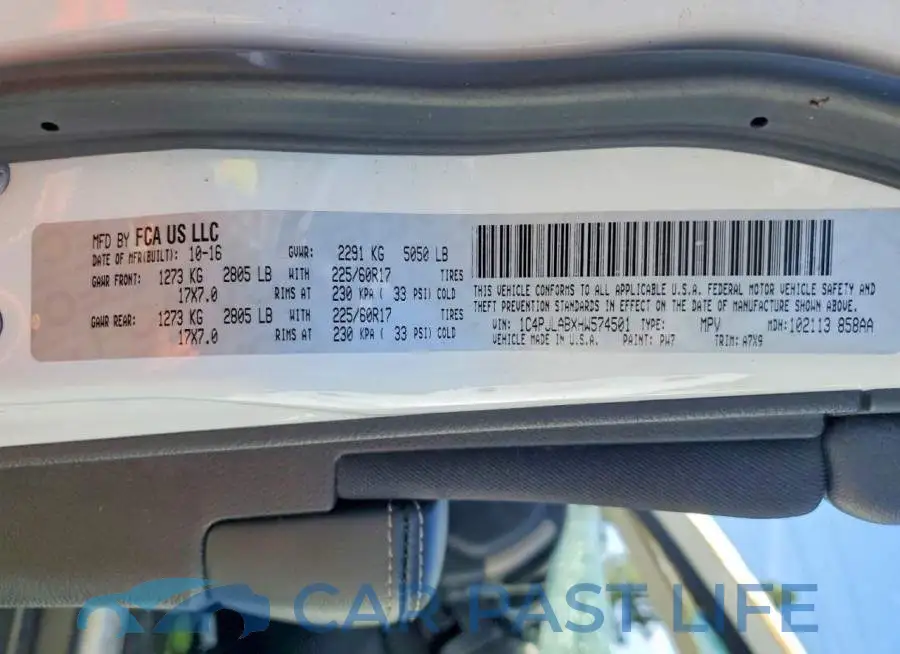 1C4PJLABXHW574501# 12
