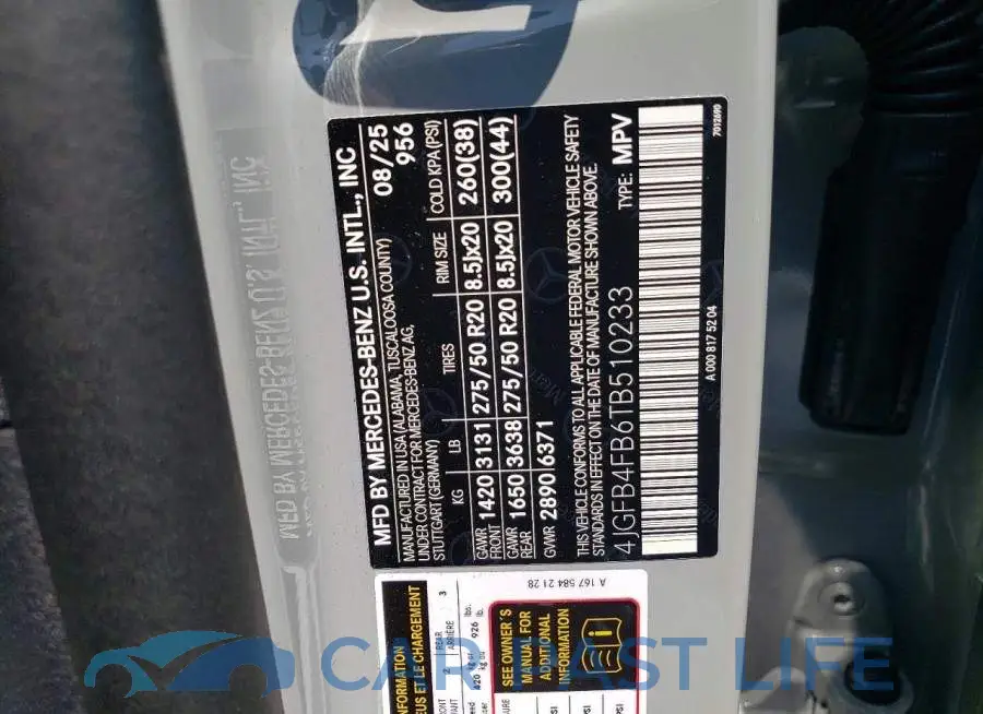 4JGFB4FB6TB510233# 13