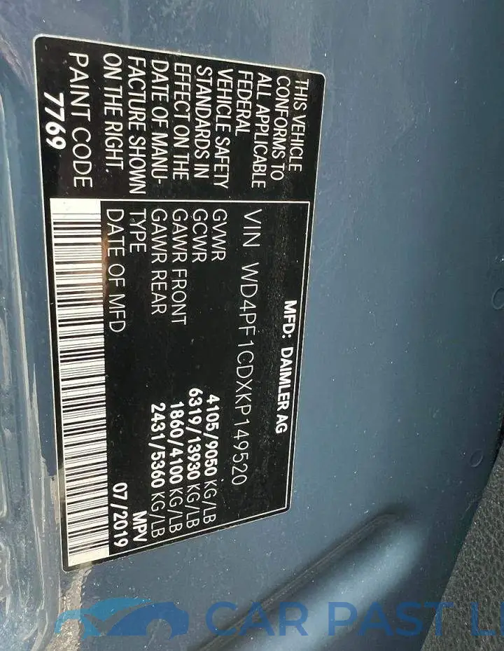 WD4PF1CDXKP149520# 10