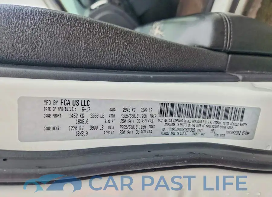 1C4RDJAG7HC937385# 13