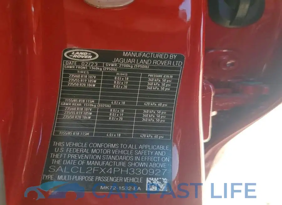 SALCL2FX4PH330927# 12