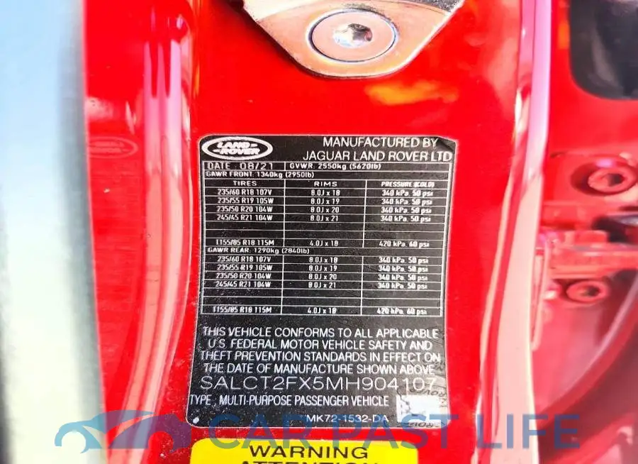 SALCT2FX5MH904107# 14