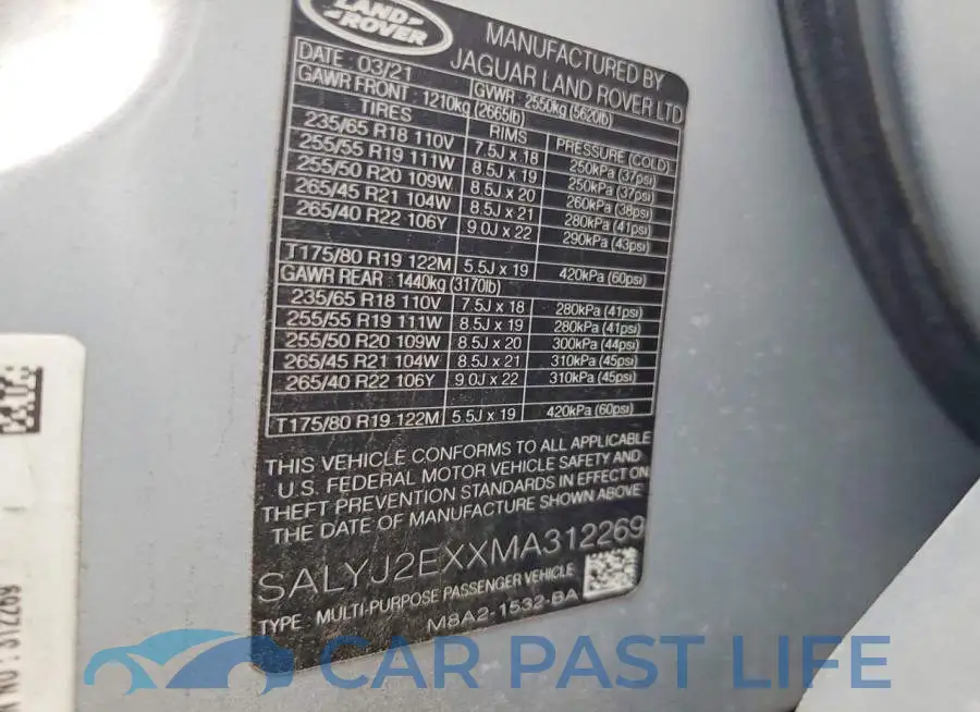 SALYJ2EXXMA312269# 13