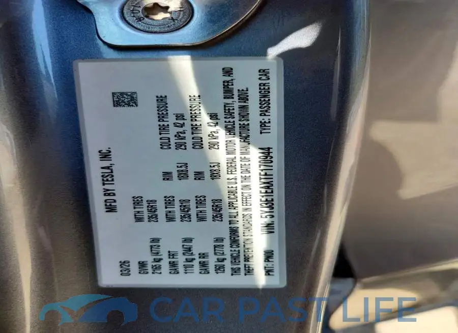5YJ3E1EAXTF170944# 12