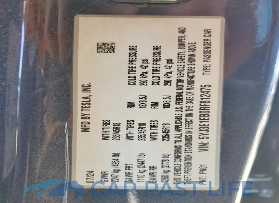 5YJ3E1EB0RF812475# 13