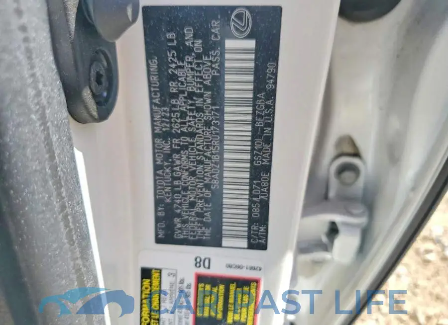 58ADZ1B15RU173171# 12