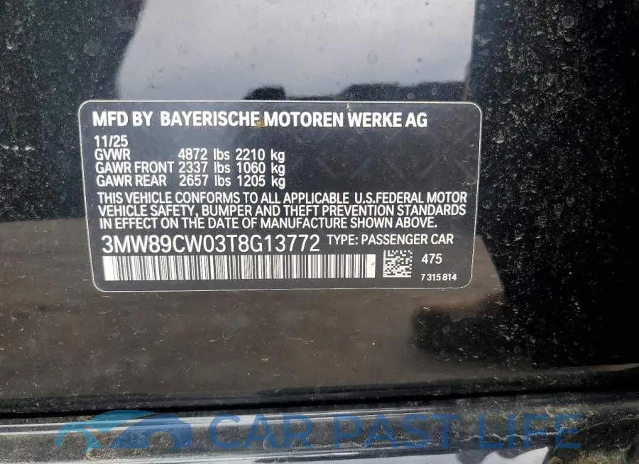 3MW89CW03T8G13772# 12