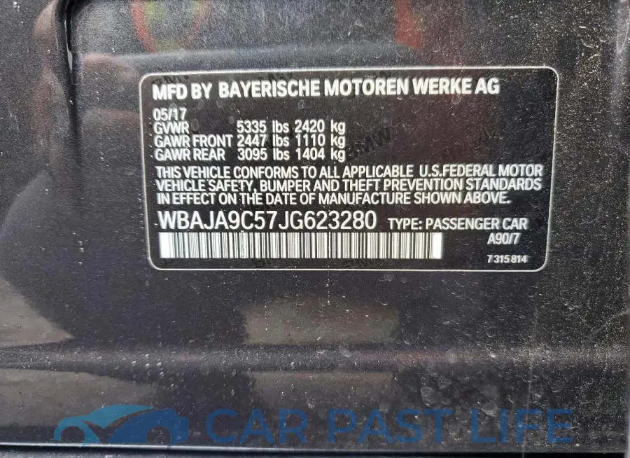 WBAJA9C57JG623280# 12