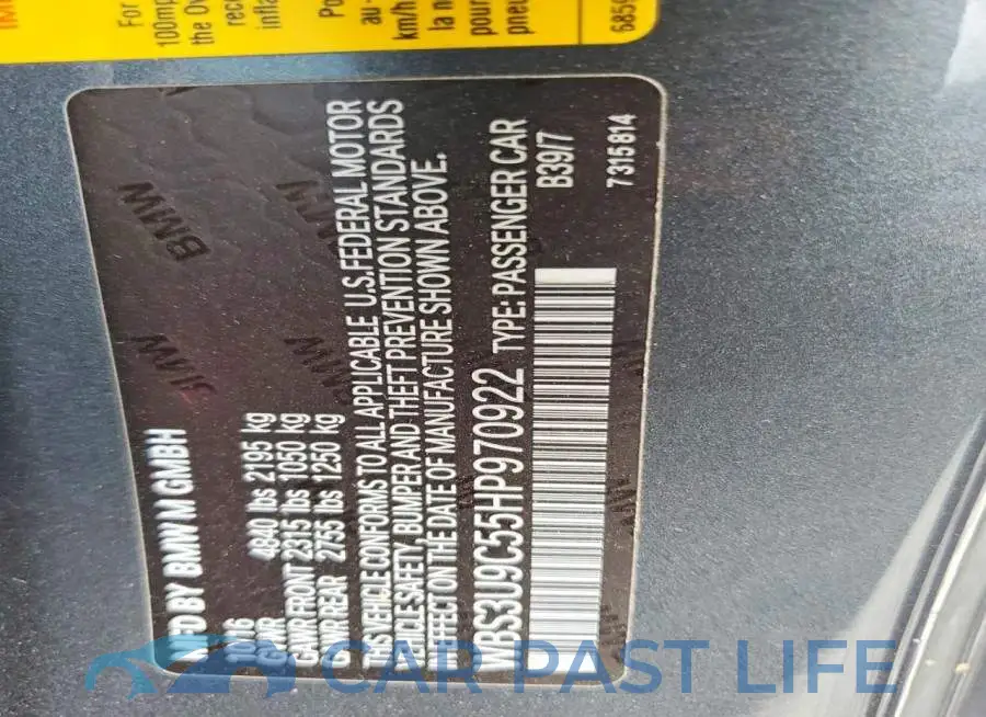 WBS3U9C55HP970922# 12