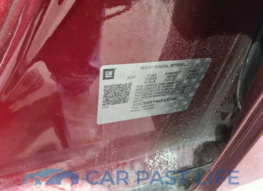 1G1ZD5ST4KF131005# 8