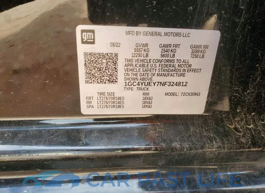 1GC4YUEY7NF324812# 12