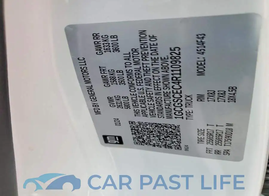 1GCGSCEC4R1109825# 12