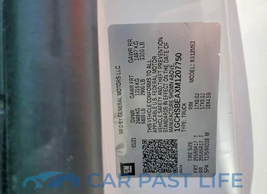 1GCHSBEAXM1207750# 12