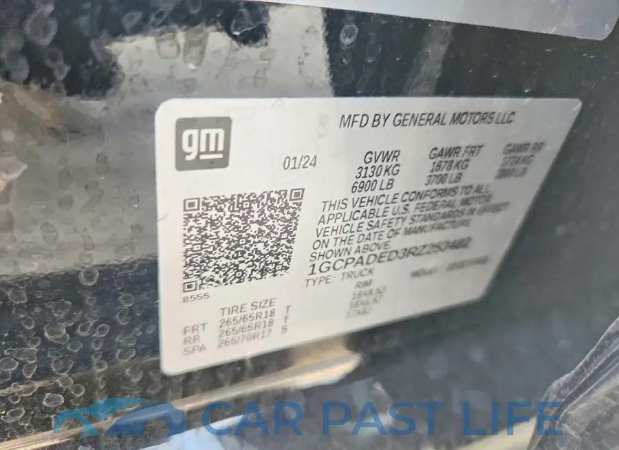 1GCPADED3RZ253482# 12