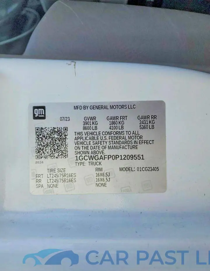 1GCWGAFP0P1209551# 13