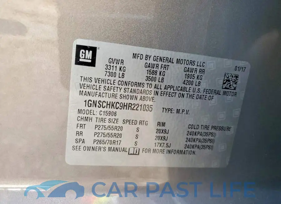 1GNSCHKC9HR221035# 13