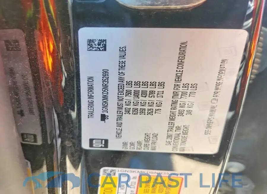 1GNSKMKD5NR352690# 13