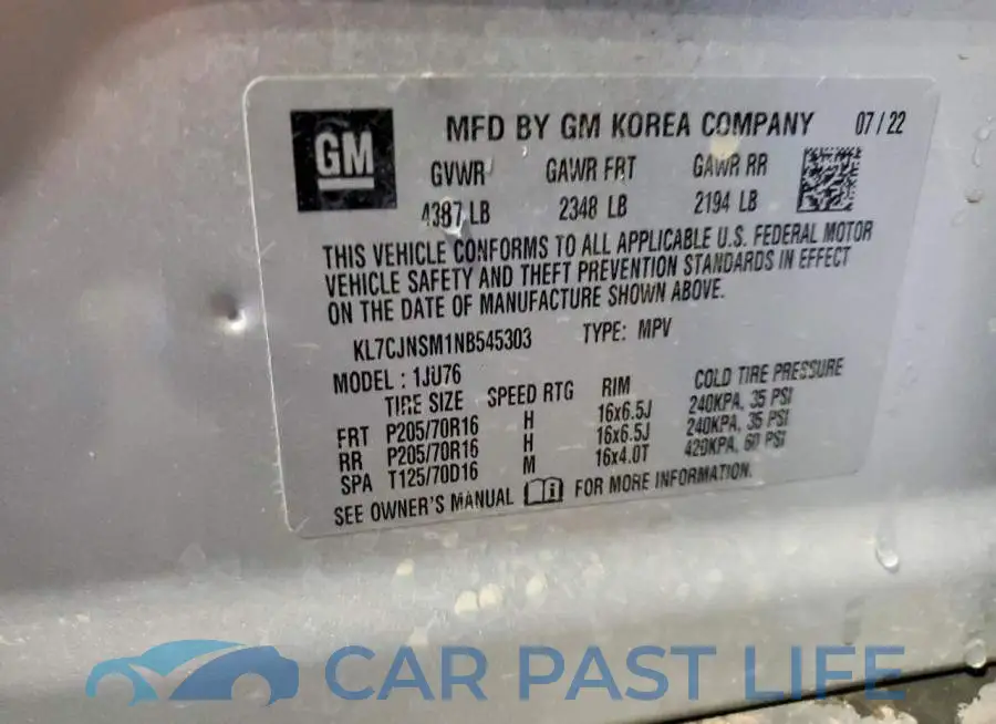 KL7CJNSM1NB545303# 13