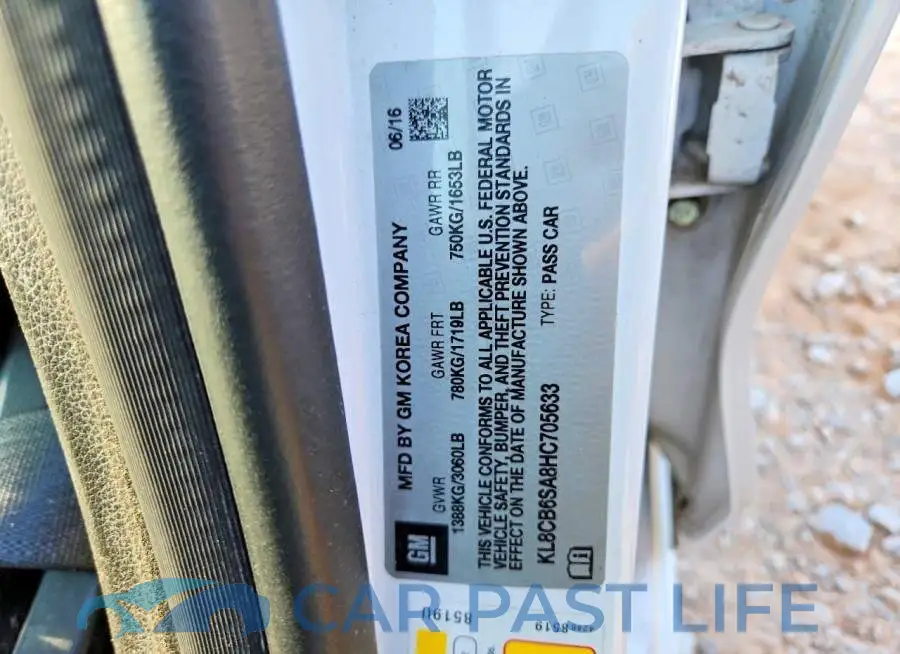 KL8CB6SA8HC705633# 13