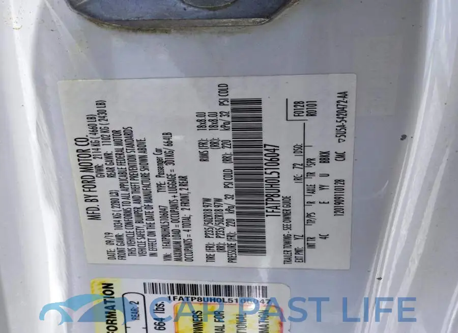 1FATP8UH0L5106047# 12